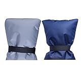 Dovewill 蛇口カバー　屋外　全6種選択　冬用　凍結防止　蛇口ソックス　2個セット　オックスフォード - ブルー+グレー