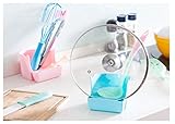 cyndie　キッチン用品　鍋フタ収納ラック　鍋収納　碗/小皿を整理する　まな板 製菓用具をまとめて　プラスチック収納　3カラー　2デザイン　デザイン1　グリーン