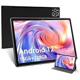 MEIZE タブレットPC 8コアCPU【New】 16GB(8GB+8GB拡張)RAM 128 ROM 10.1インチ大画面Android12タブレット7000mAhバッテリー、13MP/8MP カメラ、2.4G/5G WiFi タブレット、GPS機能+ワイヤレス投影+1TB拡張可能+Bluetooth5.0対応 学習/視聴用アンドロイドタブレット