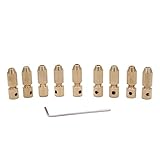 キーレスチャック 小さい 9個入 電動軸 電動ドリル 2.3mm 3.17mmに適して ドリルチャック (使用範囲 0.7~3.17mm)