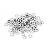 uxcell M3x6x1mm フラットワッシャー m3 平ワッシャー 薄型 平座金 304ステンレス 丸座金 丸型スペーサー 耐久性 防錆性 ネジ座金 100個