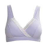 ブラジャー, SODIAL(R)女性のマタニティー授乳用のブラジャー　授乳期の母さんのための下着　ブラジャー　紫　L