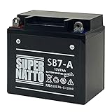 SUPER NATTO バイク用バッテリー SB7-A シールド型(YB7-A 12N7-4A GM7Z-4A FB7-A互換) スーパーナット メンテナンスフリー