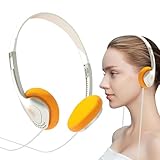 レトロ オーバーイヤー イヤホン、レトロクラシックヘッドフォンケーブルスタイルヘッドセットホットガール衣装写真撮影ヘッドセットレトロ オーバーイヤー ヘッドフォン - Vintage Feelings アンダーワイヤーヘッドフォン - スタイル有線ステレオヘッドフォン、ミニ軽量ヴィンテージフィーリングウォークマン用アンダーワイヤーイヤホン