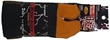高田商事 防寒パイルソックス 指付 底厚地タイプ ブラック×オレンジ #386 2足組 25-27cm