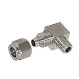 Perfk ステンレス　スチール　ホースコネクタ　継手コネクタ　直角ジョイント　12タイプ選べる - 1インチ8ミリメートル