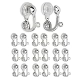 イヤリング パーツ ソフトクリップ式 カン付き ゴールド シルバー 10ペア20個 シリコン カバー 付き 金具 アクセサリーパーツ ハンドメイド 手芸 材料 素材 (シルバー)