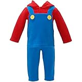 2017年 秋冬 スーパーマリオ ルイージ 変身 スーパーマリオ なりきりスーツ セットアップ Super Mario レッド-マリオ◇95cm