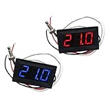 Dolity 温度計　パネル型　30℃〜800℃　デジタル　2個　Kタイプ　熱電対　ブルー＆レッド　LEDディスプレイ　　