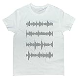 Tシャツ 音楽編集ソフトなんかで目にする音の波形 デザインTee