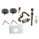 HIPA オイル/燃料 キャップ ライン ホース エアー フィルター スパーク プラグ　は STIHL 017 018 MS170 MS180 チェーンソーに適合　社外品