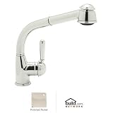 Rohl R7903LMPN Single Hole Side Metal Lever Country Pullout Kitchen Faucet with 9-5/8-Inch Reach Lon