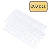 " WHISPER QUIET "キッチンキャビネットドア/引き出し家具バンパー – Small直径5 / 16 " x 1 / 16 "シン – 100 Bumponパッド – クリア 200 DC