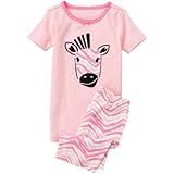 GYMBOREE(ジンボリー) ゼブラショーティ2ピースパジャマ ピンク スリープウェア 6～12ヶ月【並行輸入】