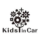 imoninn KIDS in car ステッカー　【シンプル版】　No.28　幸せの花　（黒色）