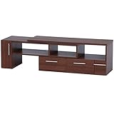 UNE BONNE(ウネボネ) テレビ台 テレビボード ローボード テレビラック TV台 ＴＶボード TVラック 伸縮 角度調整機能付　ウォルナット