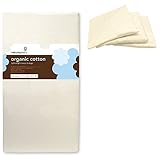 Naturepedic Organic Cotton Classic Lightweight Dual Firmness Crib Mattress w 3 Pack Organic Cotton C