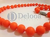 DelooaTM Silicone Baby Teething Nursing Necklace, BPA Free, Teething toy for baby, Better than Balti