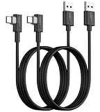 SUNGUY USB Type C ケーブル l字 1M【2本組】最大18W急速充電 USB C ケーブル タイプCケーブル USB2.0データ転送 iPad Pro/Galaxy/Xperia/Google などのUSB-C機種に対応 1m