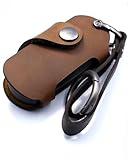 [NONINA] キーケース キーカバー 本革 オイルレザー 牛革 マツダ用 新型 アクセラ デミオ CX-5 CX-3 CX-8 MPV アクセラスポーツ アクセラセダン アテンザ アテンザワゴン ビアンテ プレマシー ベリーサ ロードスター (Type B, ブラウン)