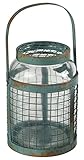 Sterling 129-1041 Glass/Metal Candle Holder Lantern, 13-1/2-Inch, Rimrock Blue [並行輸入品]