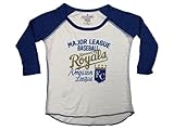Kansas City Royals Saag Youth Girl 'sホワイト&ブルーバーンアウト野球Tシャツ S