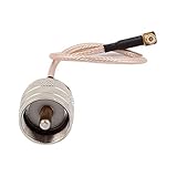 DHT Electronics RF同軸同軸ケーブルアセンブリUHFオスpl259 pl-259 to MCXオス90 ° 12 "