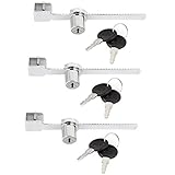 3個引き出しディスプレイケースショーケーススライディングガラスドアロックWキー