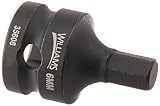 Williams 35606 3/8-Inch Drive Impact Hex Bit Stubby Driver, 6mm, 1-Piece by Williams