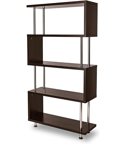 Amazon｜ottostyle.jp S字オープンラック 5段 【ウォールナット