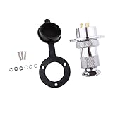 Perfk 防水　12-24ボルト　デッキ　プラグ/コネクタ/コンセント　ネジ付属　ヨットマストアンカー & マストヘッドライト用　全３種類 3サイズ - 3P, 25mm