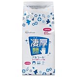 アイリスオーヤマ(IRIS OHYAMA) ウェットティッシュ [詰替] 凄厚 アルコール 日本製 除菌 WTT-65A ホワイト 65枚入り