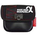 （まとめ）電工ポケット WAIST GEAR 【小物入れ/角底タイプ×5セット】 レッド（赤） マーベル MDP-71AR