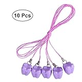 OUNONA 歯ケース　乳歯ケース　赤ちゃん　記念　プラスチック　ロープ付き　乳歯入れ　プレゼント　お出産祝い　保存ボックス　子供の成長の証　幸せな思い出　10個（紫）