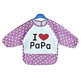 ベビービブ　エプロン　長袖　防水　可愛い　カートン　男女兼用　赤ちゃん　子供　遊び用　食事 (色7)