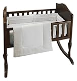 Baby Doll Bedding Bedding Ric Rac Cradle Set White [並行輸入品]