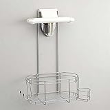 シャワーラック 1段 ステンレス製 お風呂収納ラック シャンプーケット収納 バスラック コーナーラック シャンプーボトル