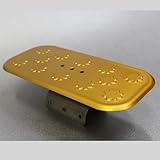 コンクリート側溝蓋用 溝蓋キャップ アルミ製 黄アルマイト S型（ワンタッチ取付） 10個