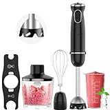 【限定モデル】ハンドブレンダー QOOQOOGE「 鍋保護/傷防止設計 」 ブレンダー 離乳食 800Wハイパワー 氷も砕ける 1台6役 泡