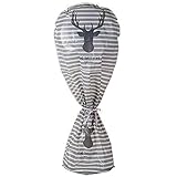 PURE-O 扇風機カバー すっぽり 収納袋 洗える 防水加工 ファスナー式 おしゃれ 北欧風 サイズ選べる（鹿 大）