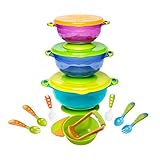 Baby Feeding Bowls with Baby Utensils - Ultimate Baby Feeding Set | Mash and Serve Bowl | Baby Utens