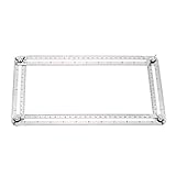 メタルマルチアングル定規テンプレートツール10インチfor Handymen Builders職人による測定with Adjustable 4-sided Folding測定ツール