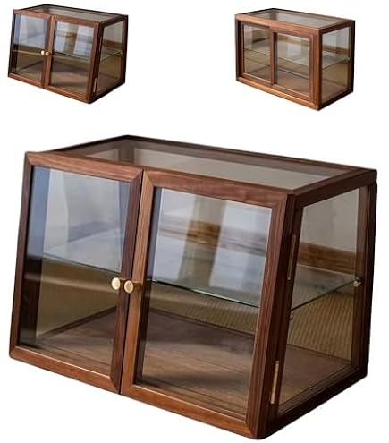 Amazon.co.jp: 塩川光明堂 ガラスケース ブラウン 60.5×26.5×40cm