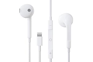 Apple Earbuds Lightning Headphones for iPhone, Apple Earphones Lightning [Apple MFi Certified] iPhone Earphones Wired, Headph
