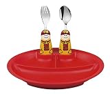 eat4fun Duo Eat & Play 3ピースギフトセット、マルチカラー レッド 1504-06S3