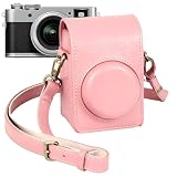 保護カメラケースはRicoh GR IIIおよびGR IVに対応しており、調節可能なショルダーストラップ付きのカスタムPUレザーケース、コンパクトな収納スペースは、写真家にとって理想的な選択です (ピンク)