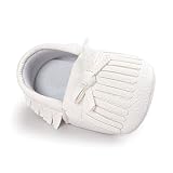 Toubaby 幼児の赤ちゃん秋冬タッセルファーストシューズ乳児靴 ろく色 (11CM, 白い)