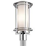 Kichler Lighting 49349PSS316 Pacific Edge 1-Light Post Mount, Polished Stainless Steel Finish with S