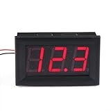 DROK精密可変2線3桁デジタル電圧計DC3.5-30V電圧メーターテスター12V / 24Vボルトゲージパネル電源検出モニター
