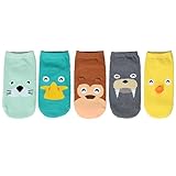 Pinksee 0 – 24ヶ月赤ちゃん男の子女の子乳児幼児アンチスリップスキッドソックス動物ノーショウクルー足首コットン滑り止め床ボートソックス